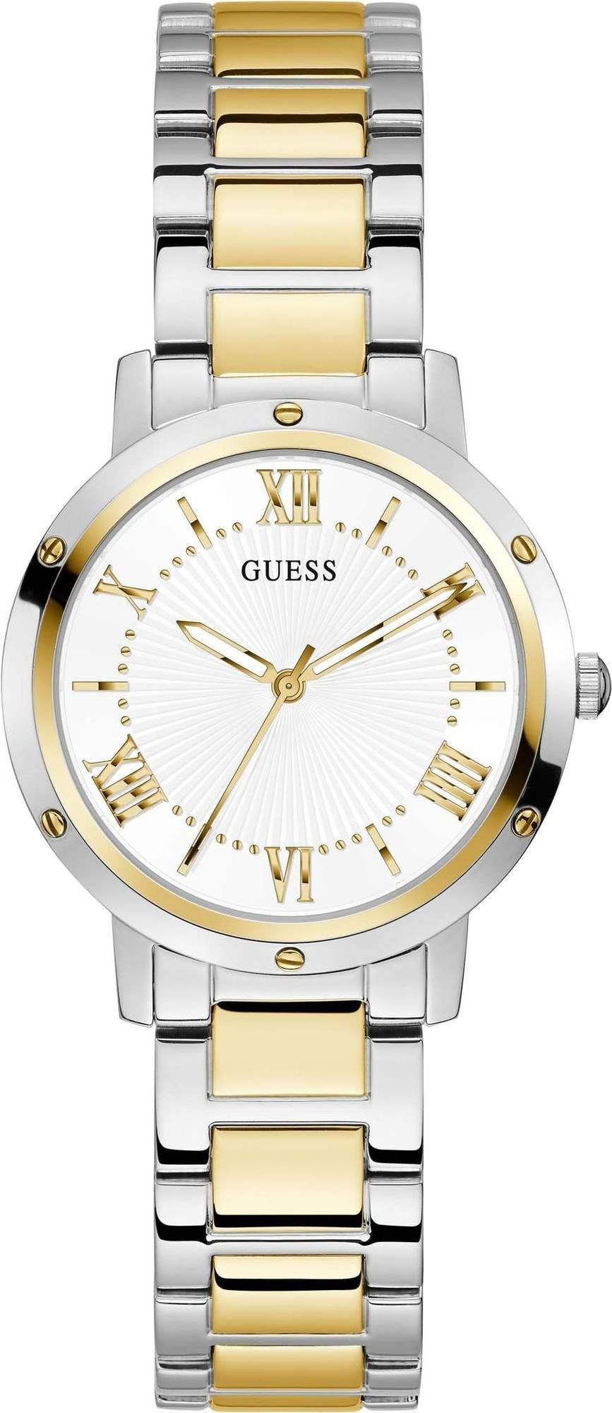 Guess Damen Armbanduhr Dawn silber, gold 34 mm GW0404L2