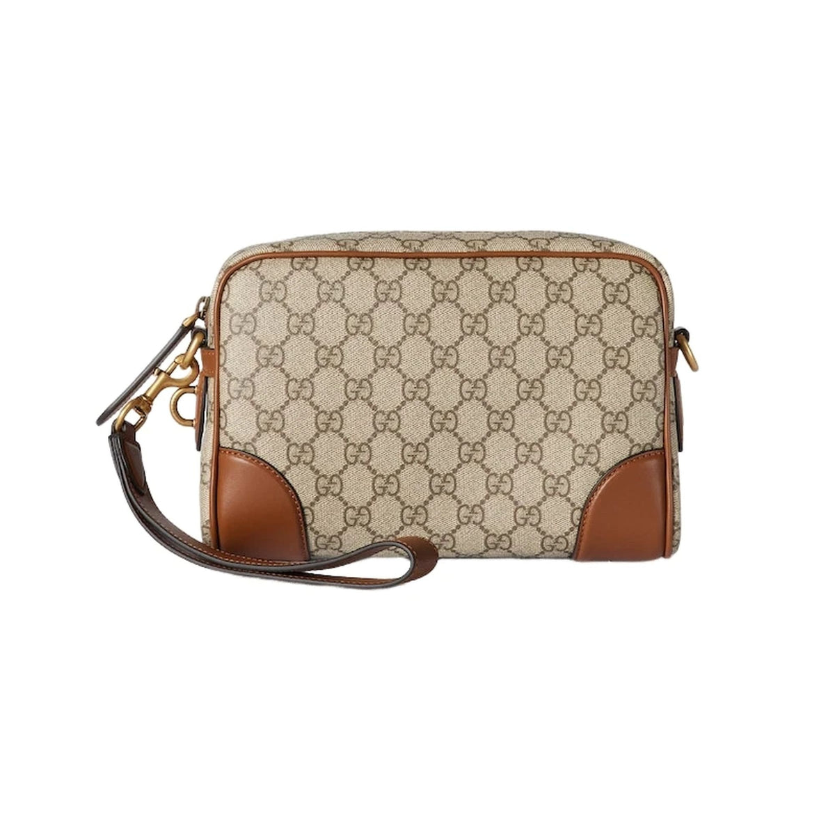 Gucci Umhängetasche Unisex GG Emblem Beige Braun