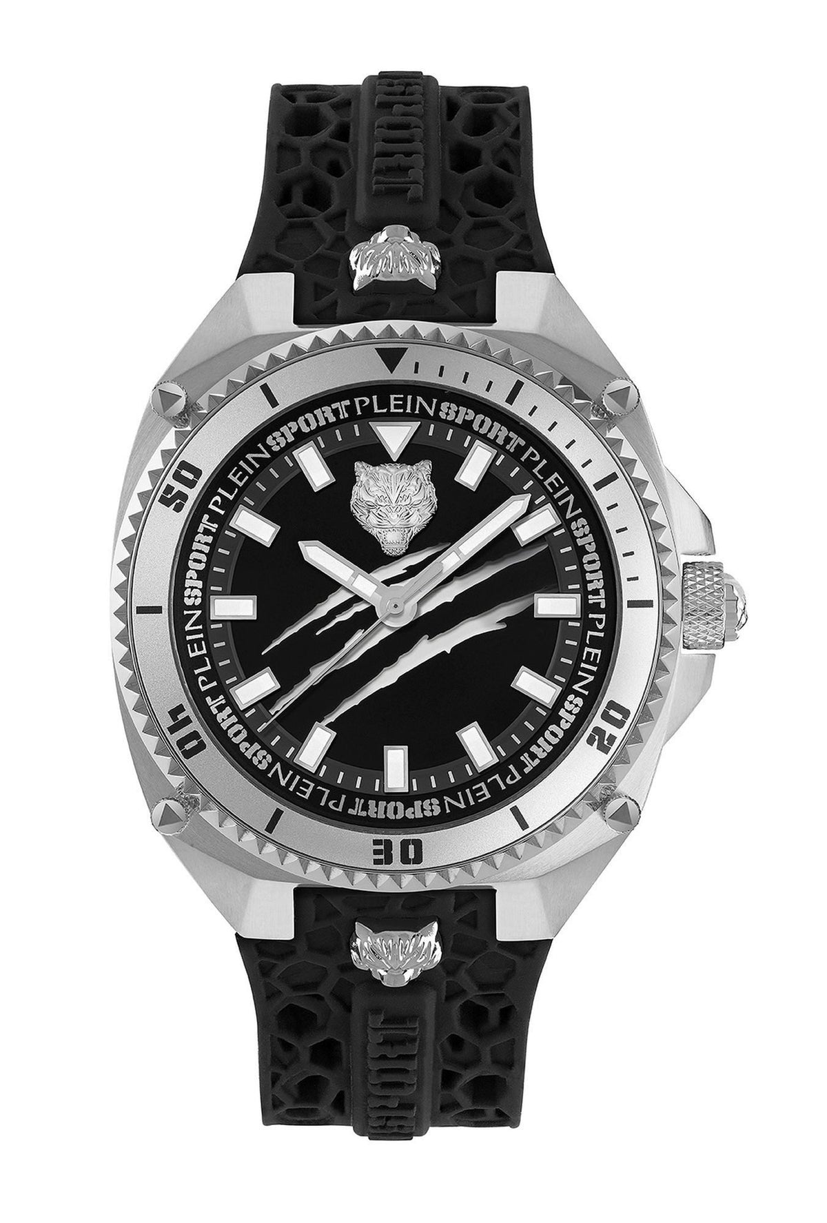 Plein Sport Uhr Herren THUNDER FORCE PS8BA0124 Schwarz / Silber