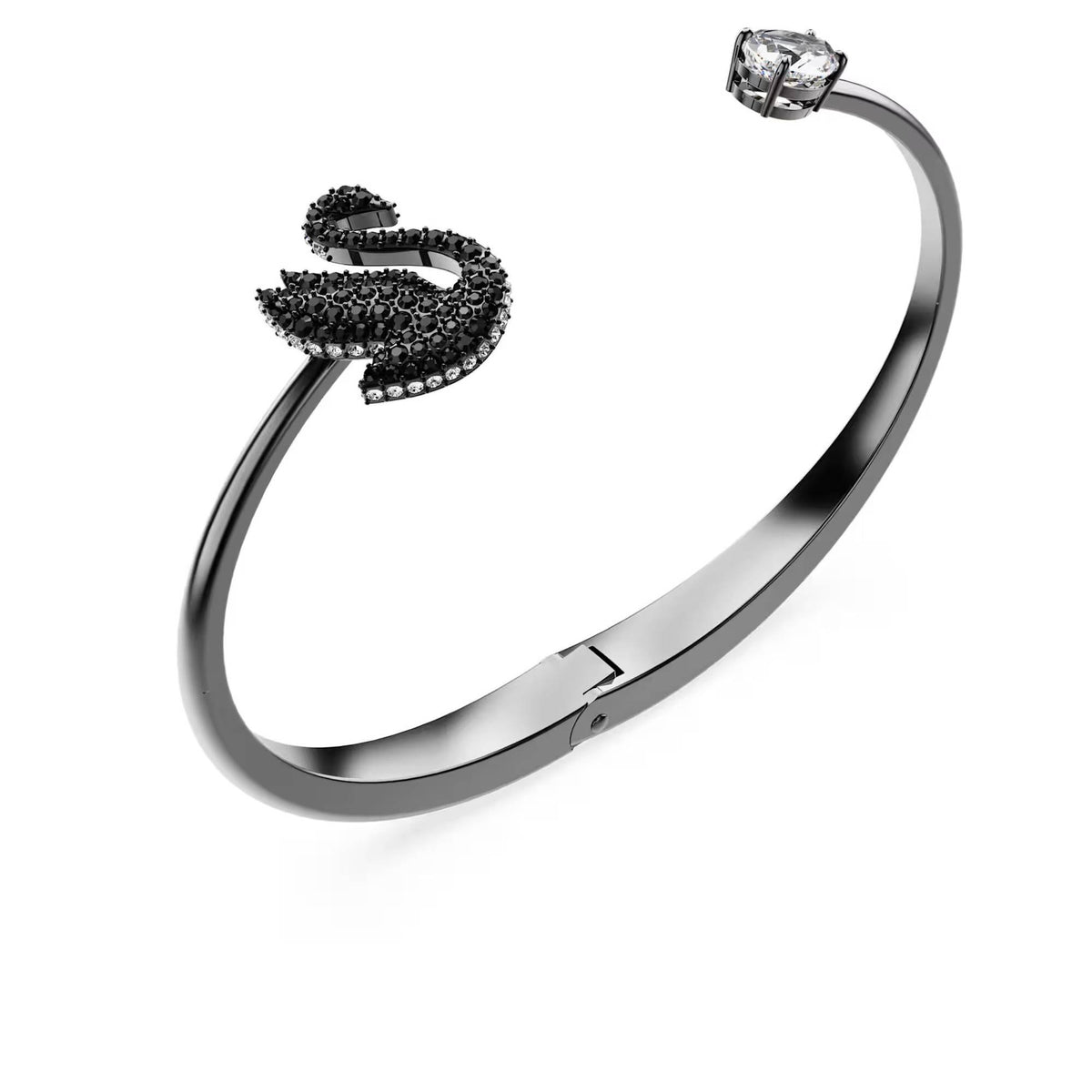 Swarovski Swan Armreif Schwarz/Ruthenium 5688746
