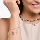 Thomas Sabo Charm-Anhänger Meerjungfrau 925er Sterlingsilber mit 750er Gelbgold-Vergoldung