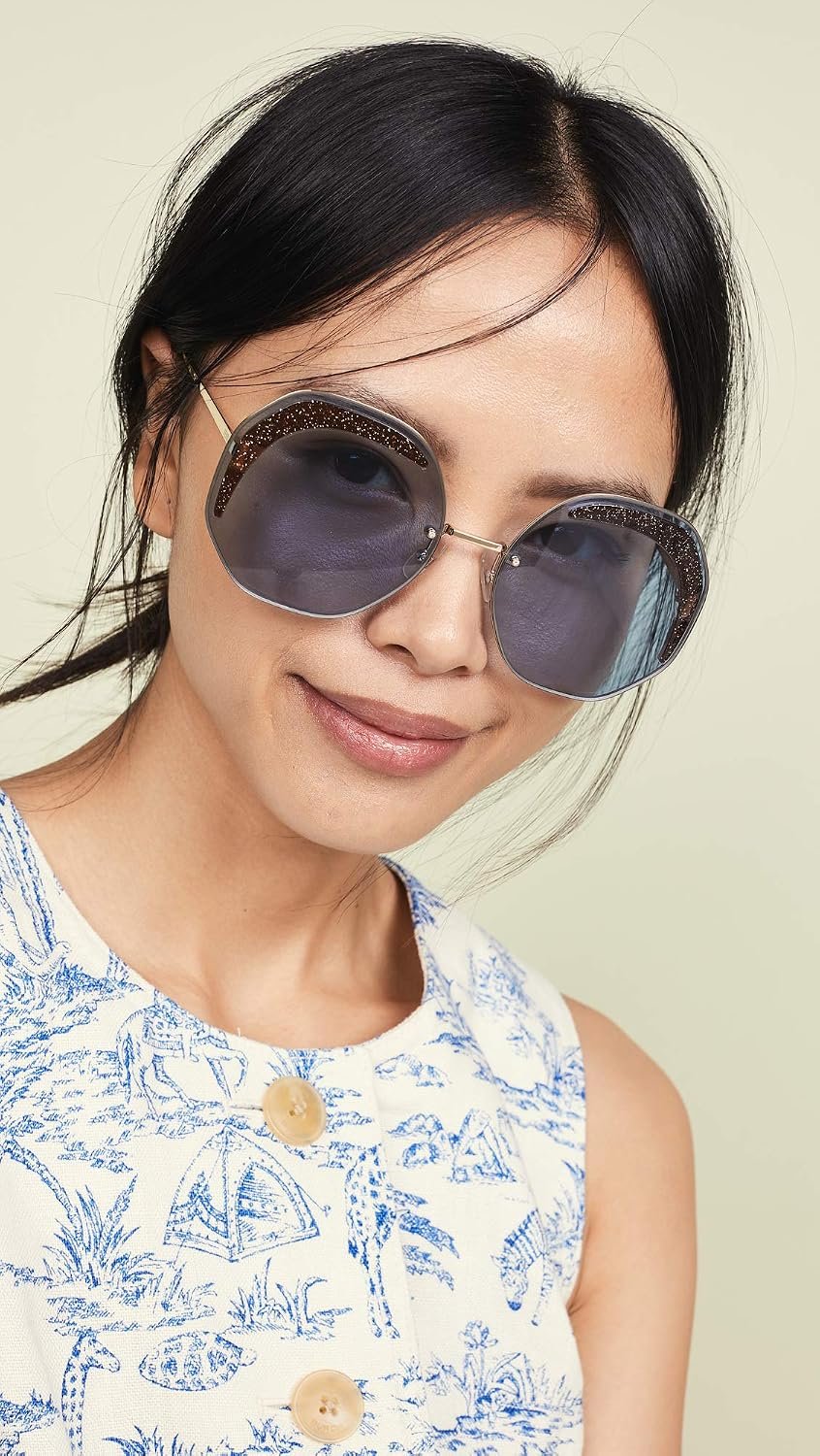 FENDI - Safilo GLASS FF 0358/S GOLD/BLUE 63/19/140 Damenbrillen Sonnenbrillen