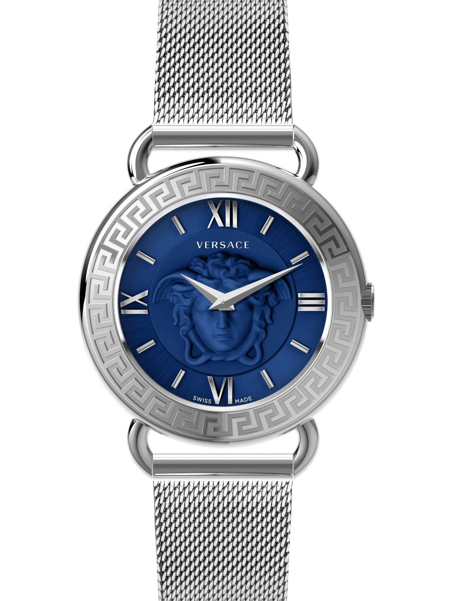 Versace Damen Armbanduhr  Medusa 36 mm Medusa auf dem Zifferblatt Armband Edelstahl VEPU01521