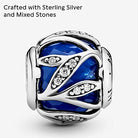 Pandora Charm Blätter-Glanz Royalblau 791969NCB