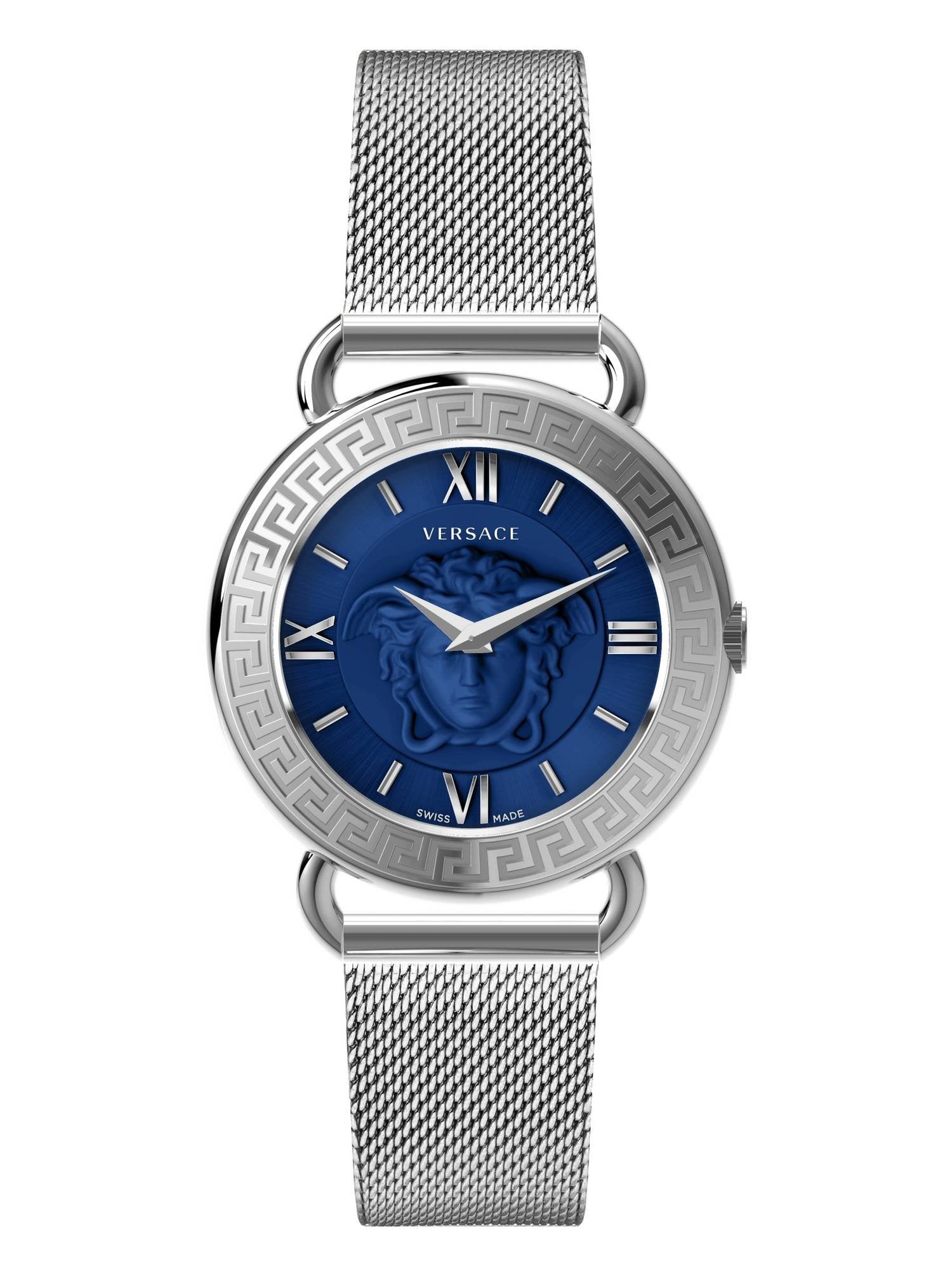 Versace Damen Armbanduhr  Medusa 36 mm Medusa auf dem Zifferblatt Armband Edelstahl VEPU01521