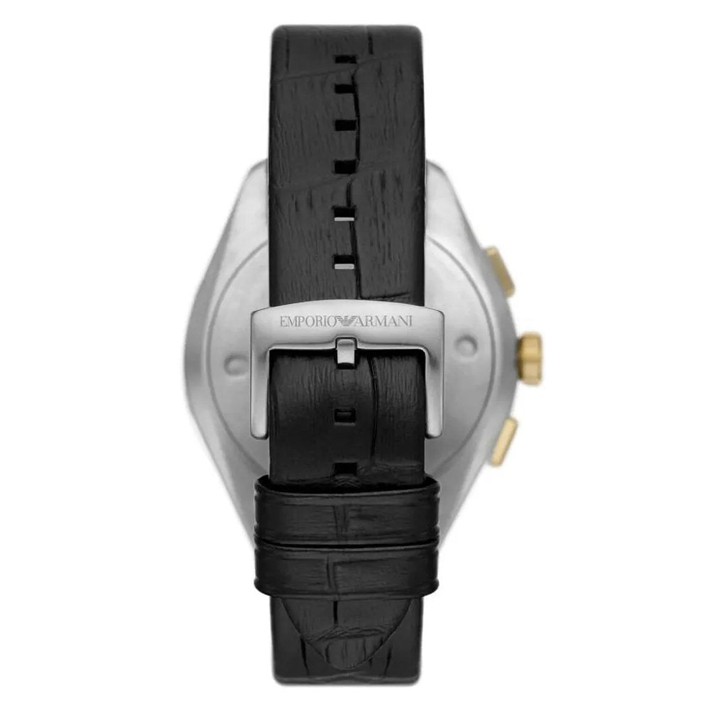 Emporio Armani Herren Armbanduhr Chronograph Claudio Schwarz/Silber AR11498