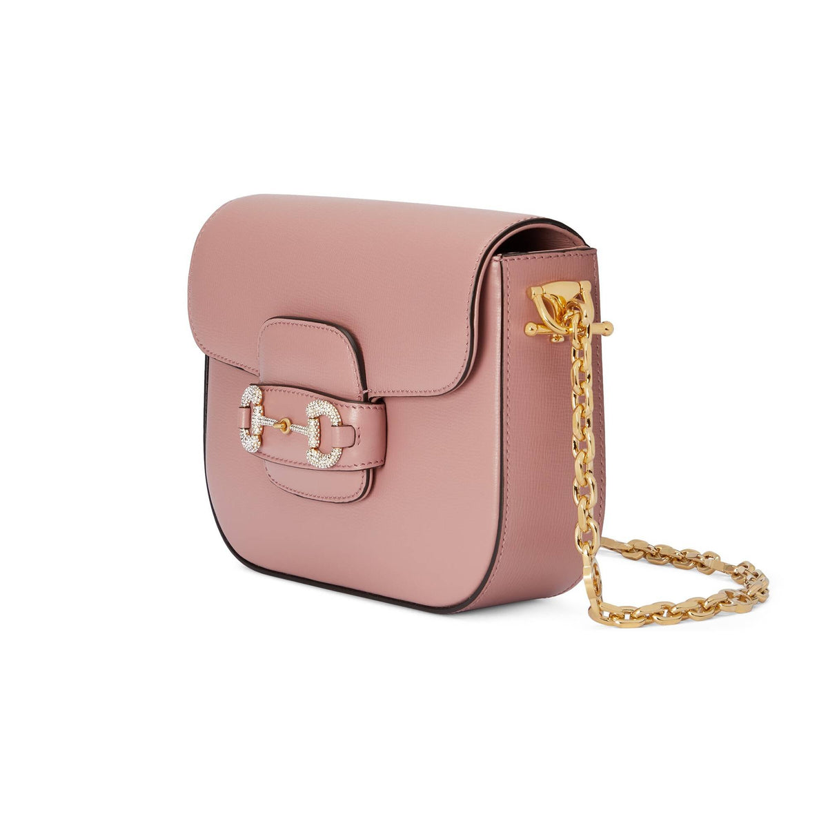 Gucci Handtasche Damen Horsebit 1955 Azalea Michele Dusty Carmine Rose Kristall 675801AACSV5842
