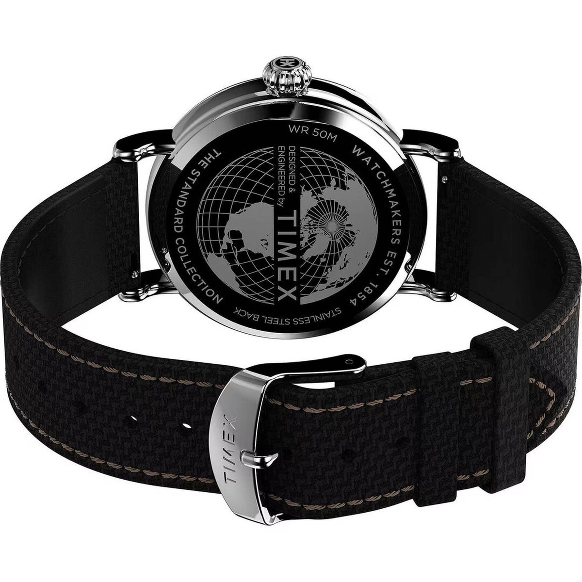 Timex Armbanduhr Herren Waterbury Standard Silber/Schwarz TW2V44000UK