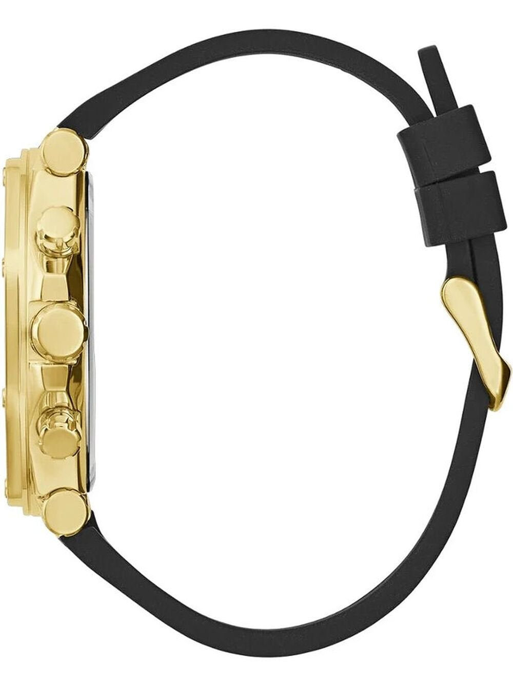 Guess Herren Armbanduhr Multifunktionsuhr Edge schwarz, gold 46 mm GW0492G3