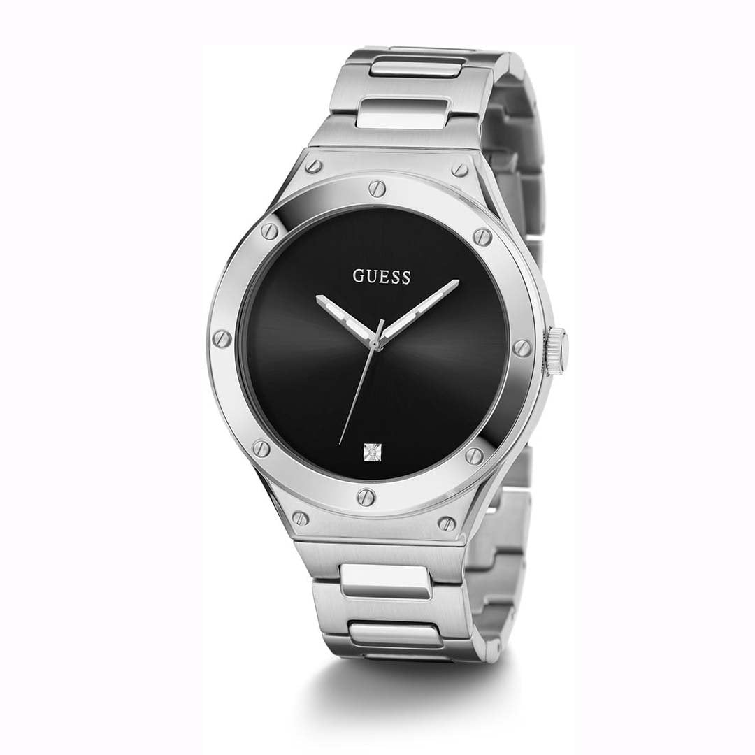 Guess Herren Armbanduhr Scope silber 44 mm GW0427G1