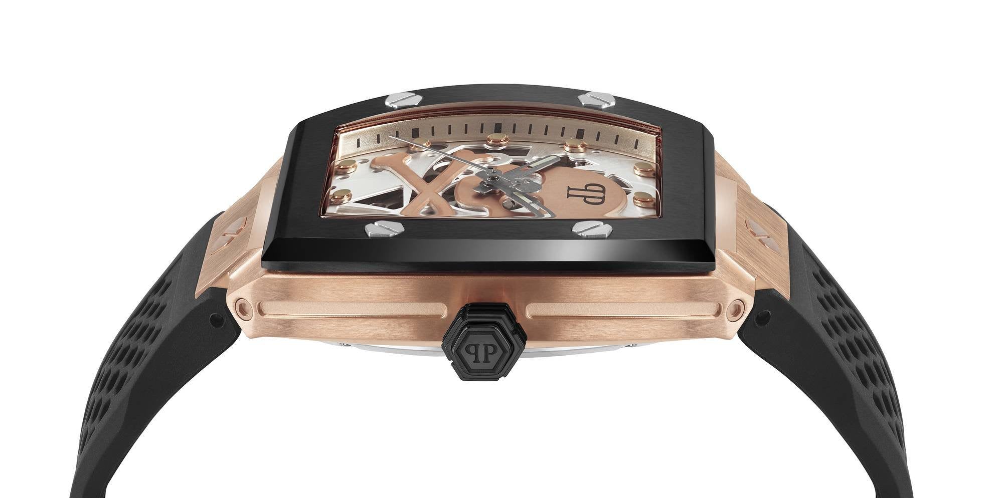 Philipp Plein Automatik Herrenuhr The $keleton Gold Rush PWBAA0121