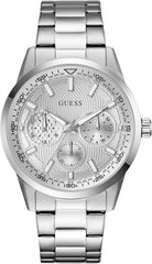 Guess Multifunktionsuhr Herren Silver Tone Multi-function Watch (Trey) Silber GW0963G1