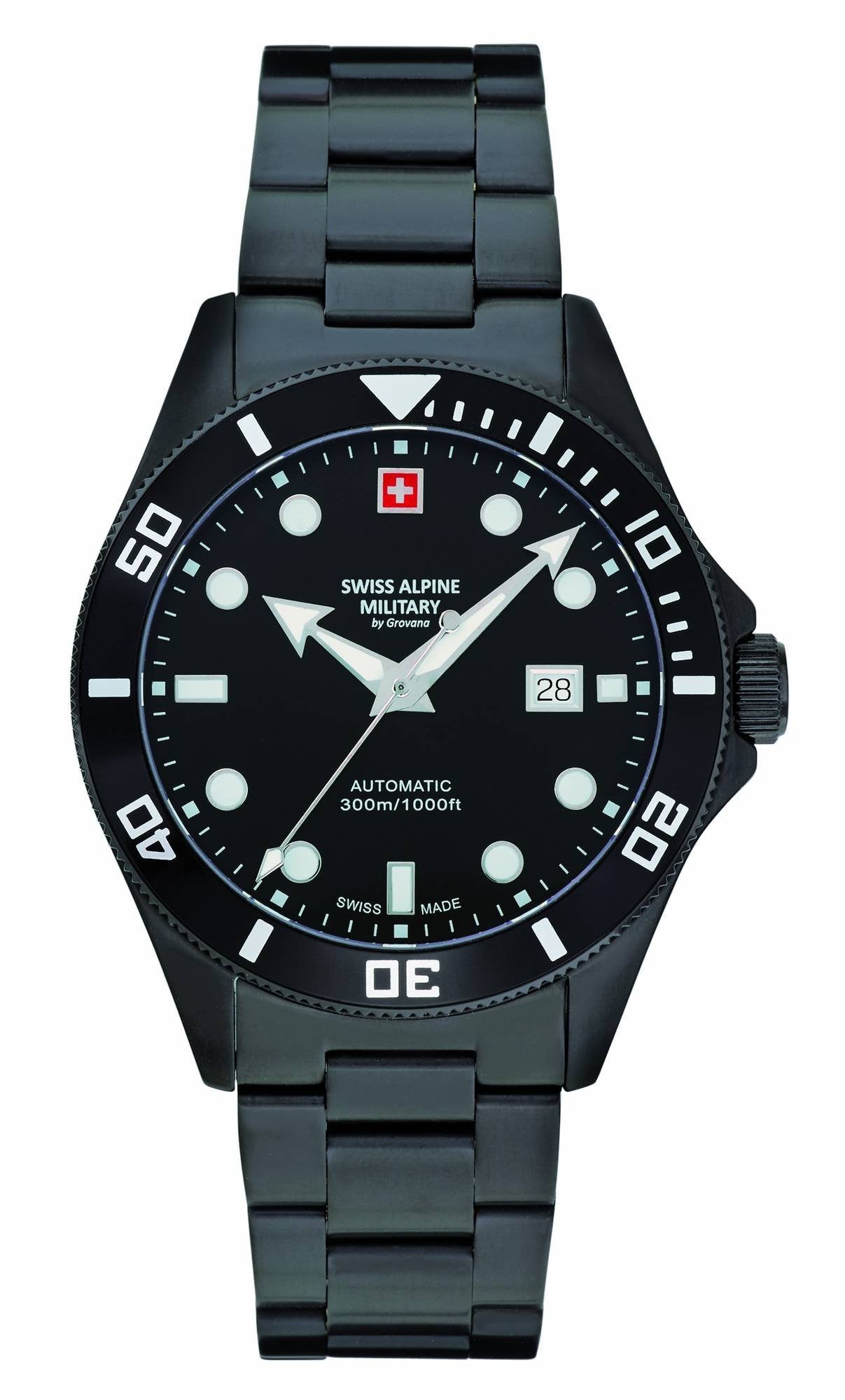 Swiss Alpine Military Herren Armbanduhr  7095.2177 Automatic Datumsfenster Armband Stainless Steel