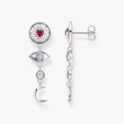 Thomas Sabo Ohrringe Unisex Kosmische Talismane Silber geschwärzt bunt H2277-640-7