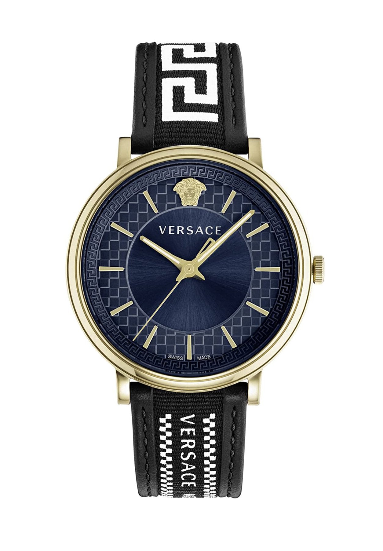 Versace Uhr Herrenuhr V‑CIRCLE VE5A01821 Blau/Gold