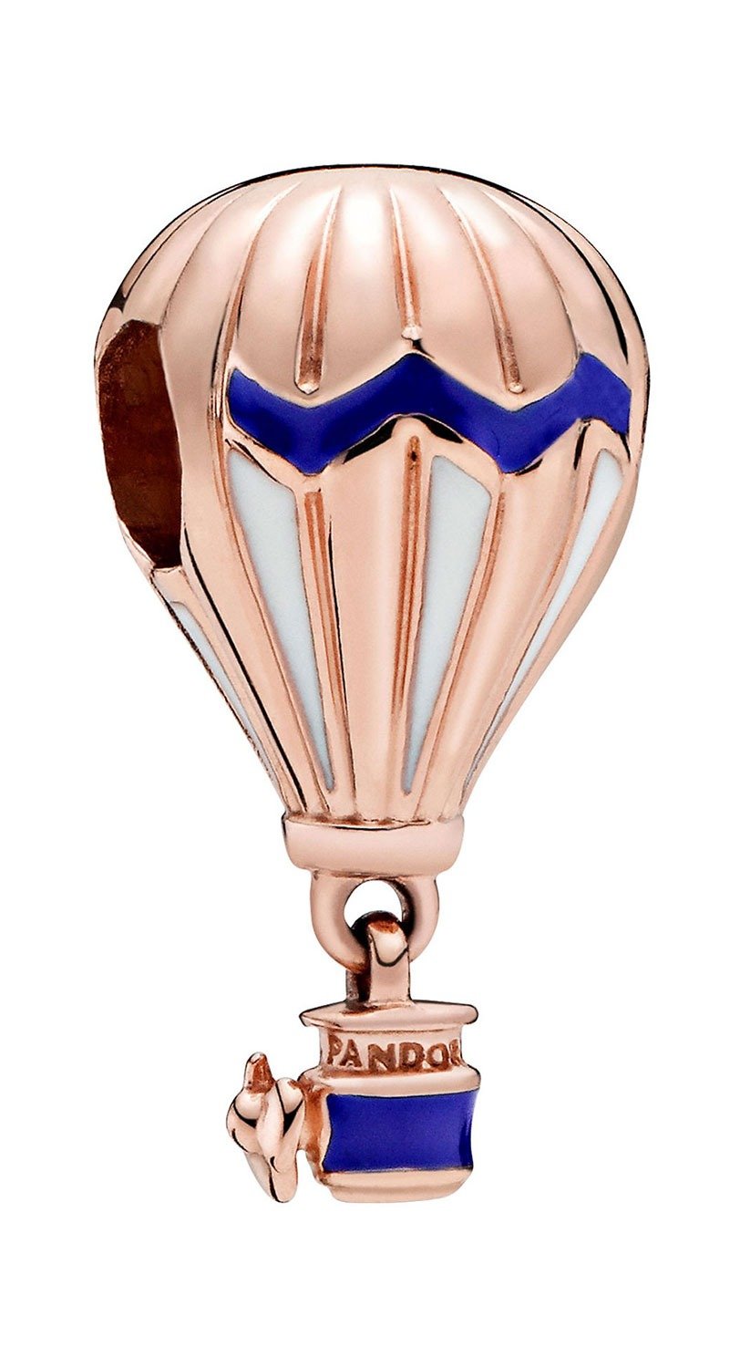 Pandora Charm Damen Heißluftballon Roségold Blau Weiß 788055ENMX