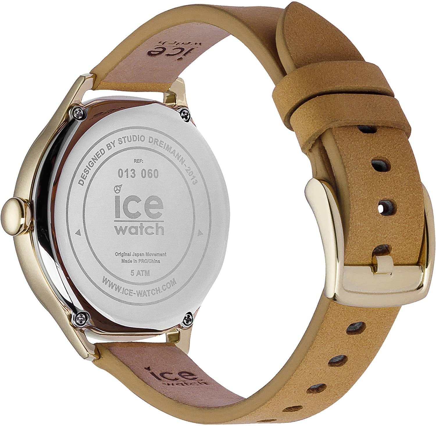 Ice-Watch - Ice Time Beige Champagne - Beige Damenuhr mit Lederarmband - 013073 (Small)