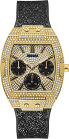 Guess Damen Armbanduhr schwarz golden  Armband  GW0105L2