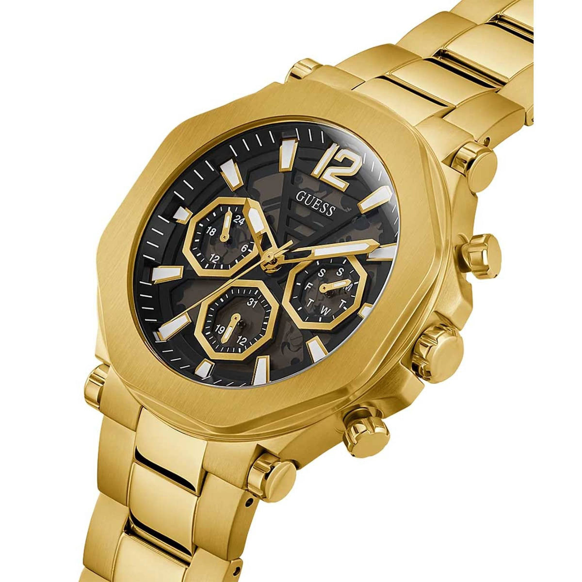 GUESS Armbanduhr Herren EDGE Gold GW0539G2