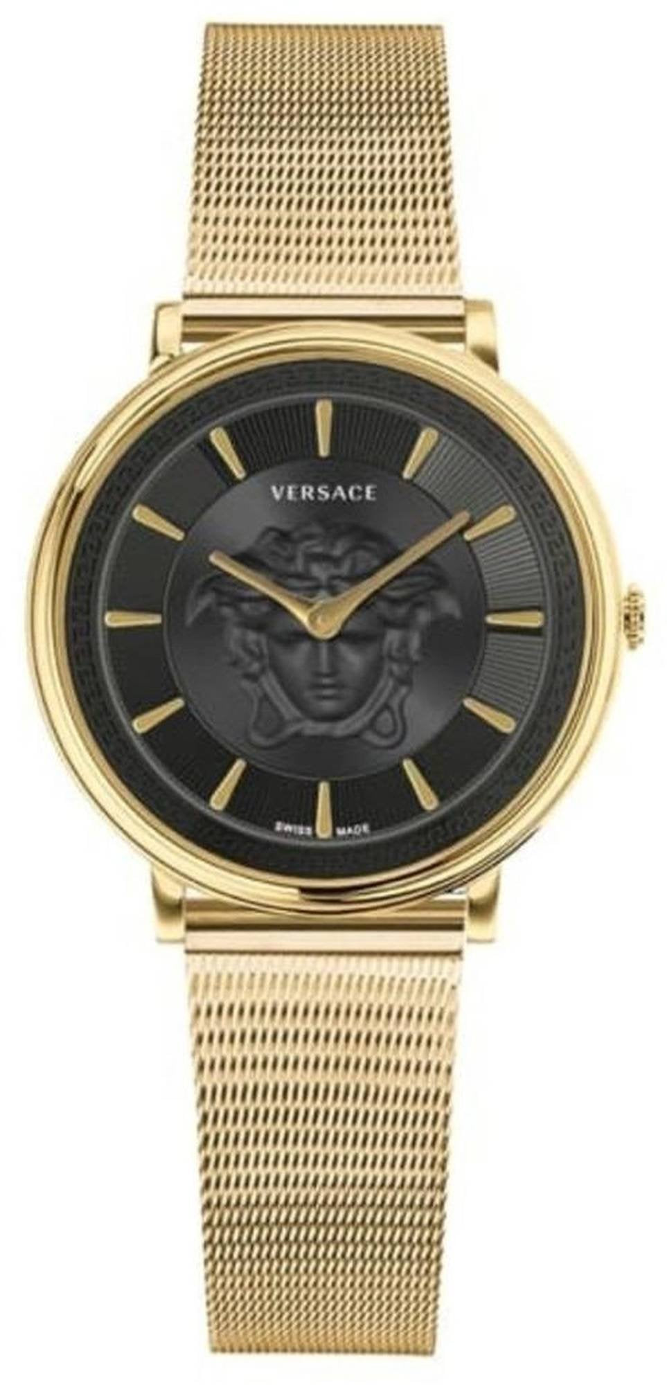 VERSACE Damen Armbanduhr V-Circle Gold Edelstahl 38mm VE81021 19