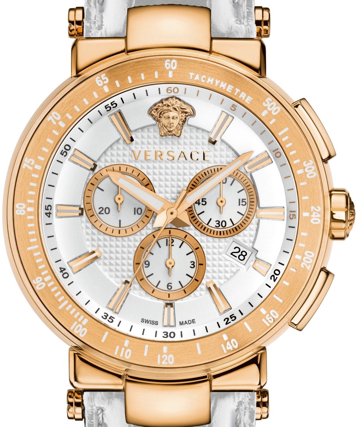 Versace Herren Armbanduhr  Mystique Sport 46 mm Chronograph Armband Leder VFG160016