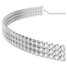Swarovski Halskette Damen Matrix Tennis Choker Weiß rhodiniert 5685755