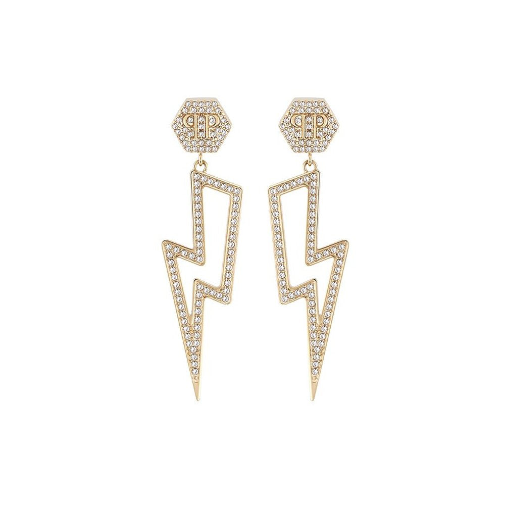 Philipp Plein Damen Ohrringe THUNDER LADY Goldfarben, Weiß PJ7EA02EU