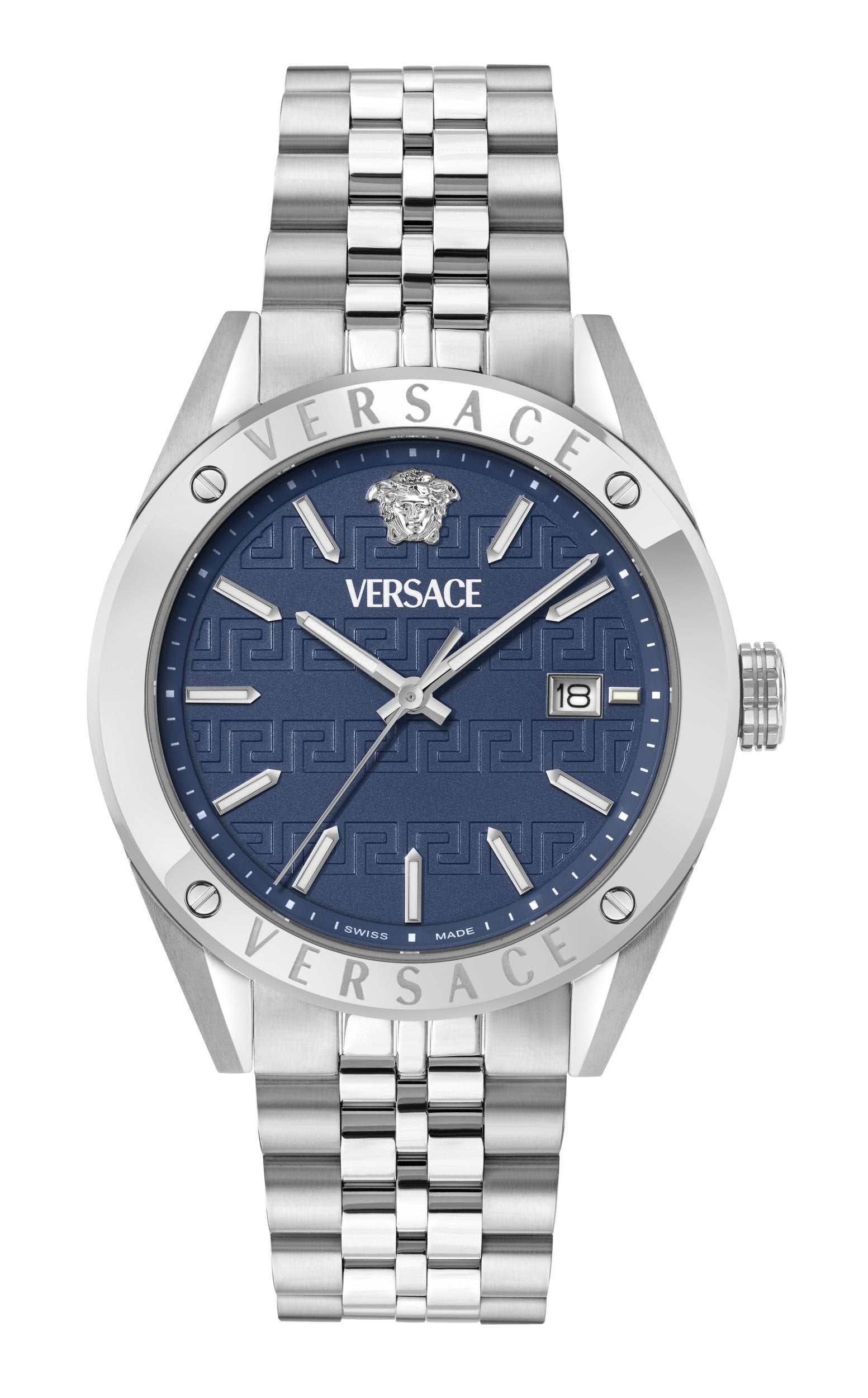 Versace Uhr Herren Athletics Gents Blau, Silber 41 mm VEKHA0325