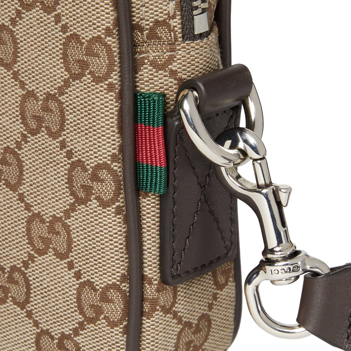 Gucci Umhängetasche Herren GG Canvas Kleine Crossbody Tasche Beige Braun 834802 FAEPS 9752