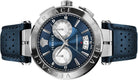 Versace Herrenuhr Analog Quarz mit Lederband VE1D02223, blau, Mode