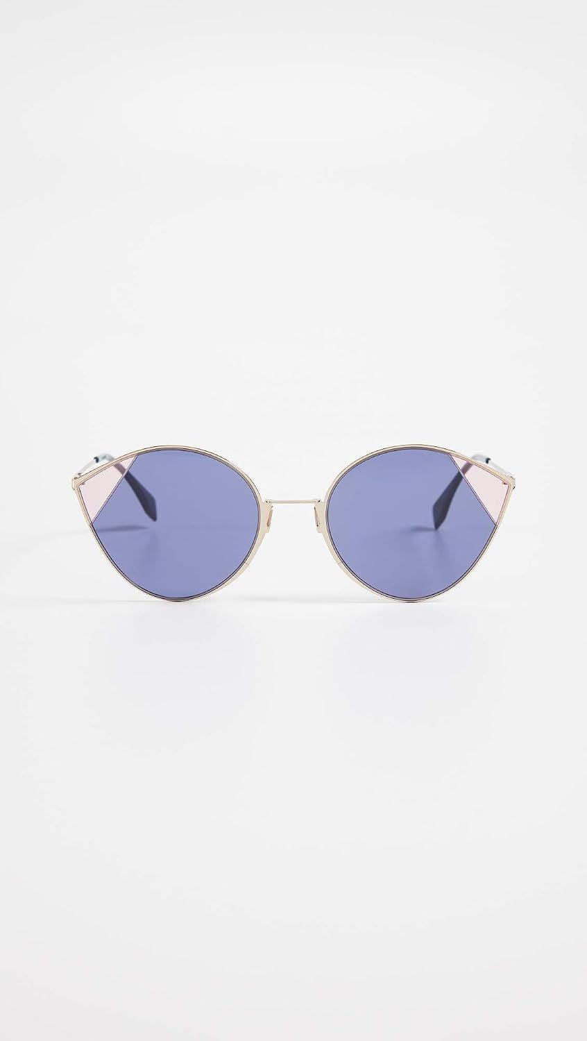 FENDI Damen FF 0341/S U1 Sonnenbrille, Gold Blau/Blau, One Size