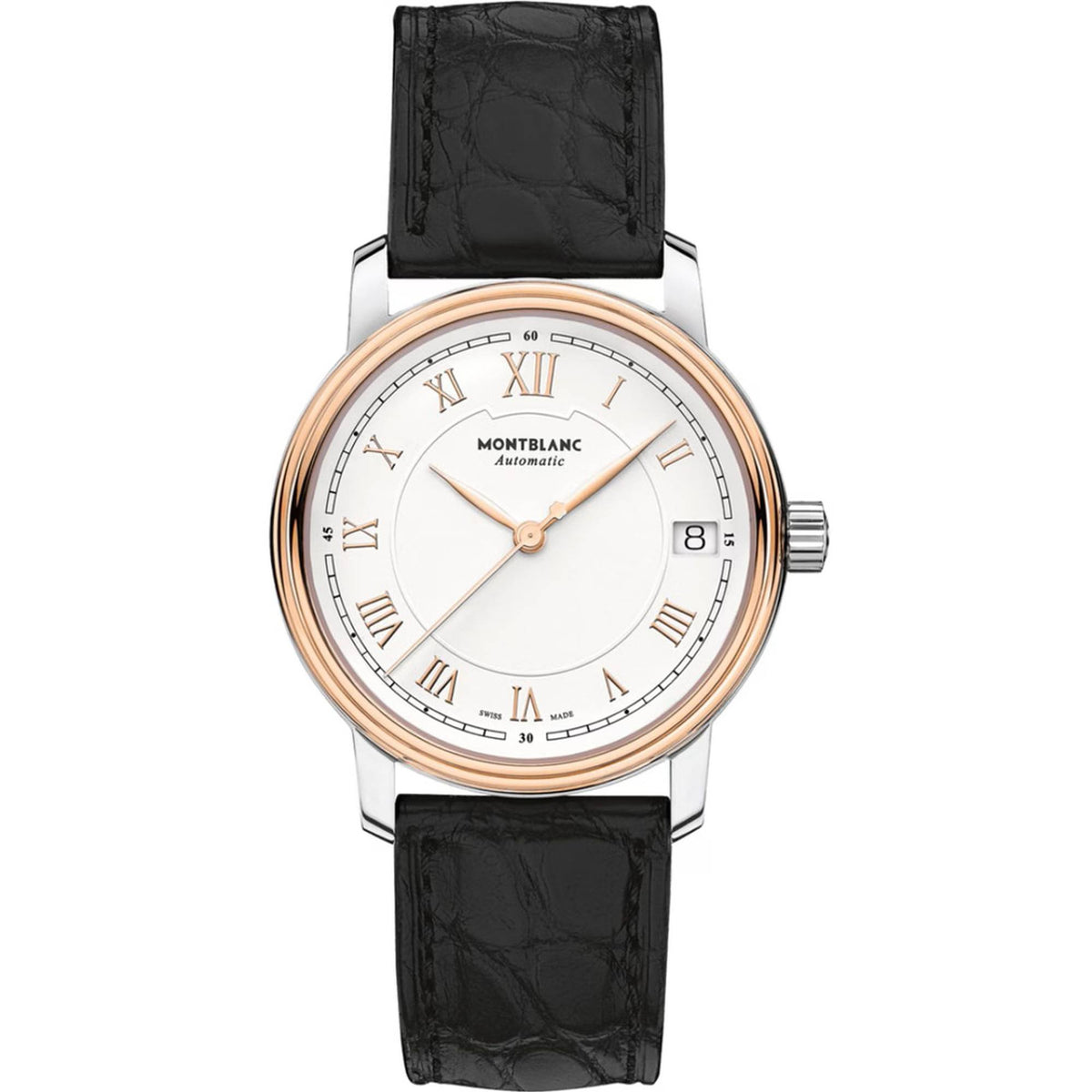 Montblanc Uhr Damen Tradition Automatic Date Bicolor Schwarz MB114368