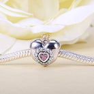 Pandora Damen-Charm Prinzessin Heart 925 Silber Zirkonia pink Kissenschliff - 791375PCZ
