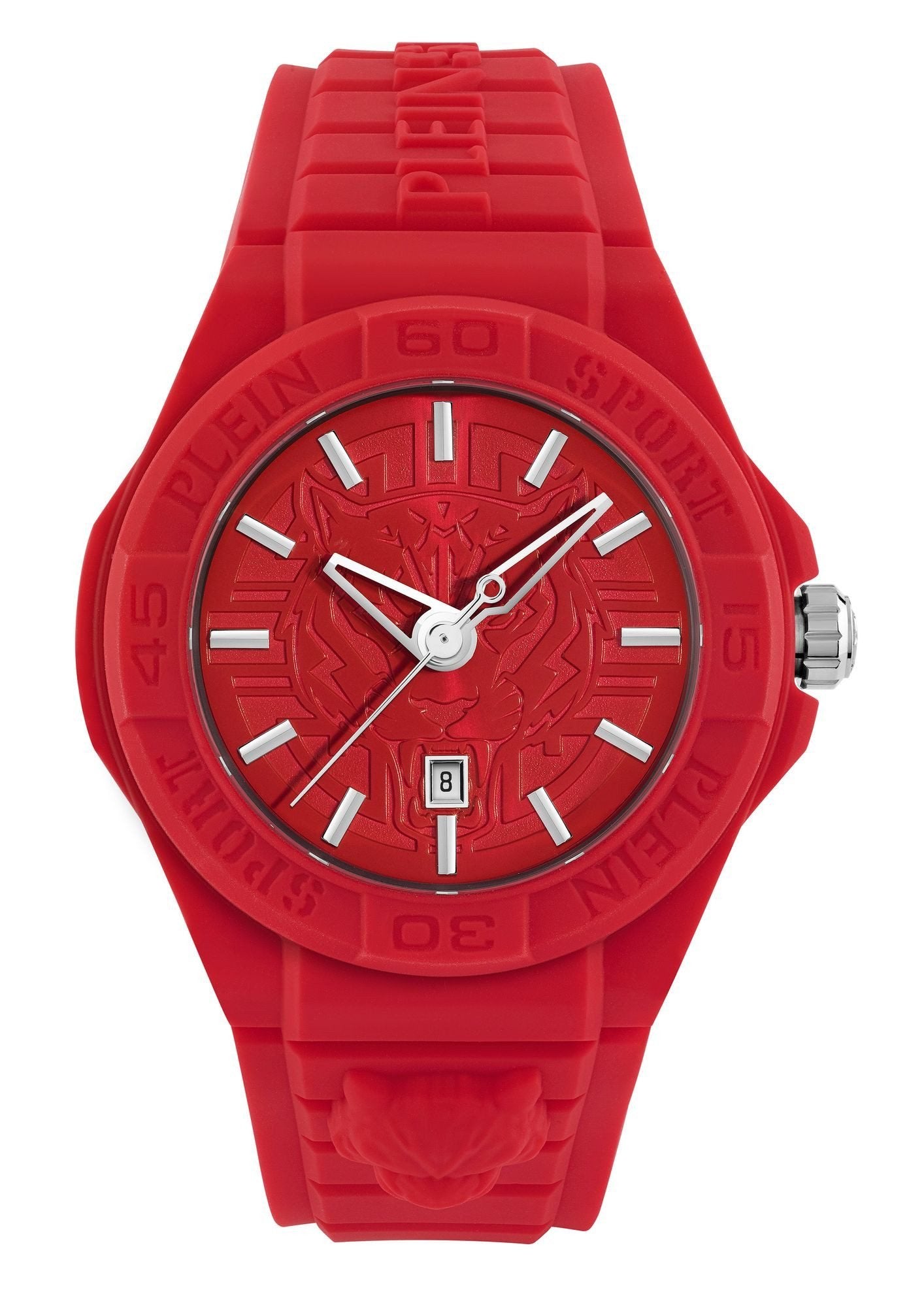 Philipp Plein Unisex Uhr New Fearless PSHDA0224 Rot Kunststoff 46 mm