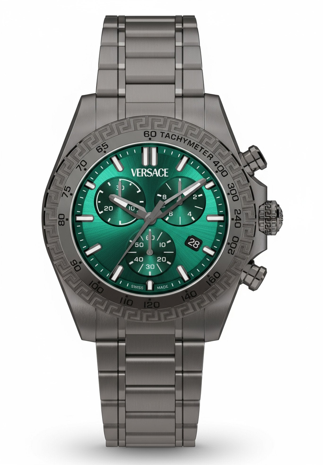 Versace Uhr Herren Chronograph Grün Gunmetal VE9K01224