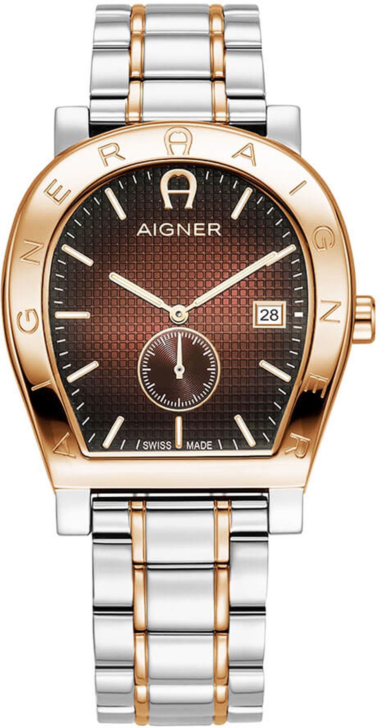 Aigner Armbanduhr Herren Daiano Braun Silber Roségold AGW.269008