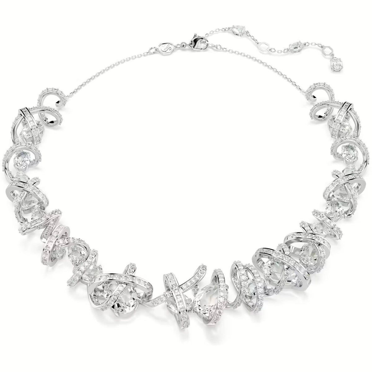Swarovski Schmuck Halskette Unisex Hyperbola Halskette Weiß Rhodiniert 5698546
