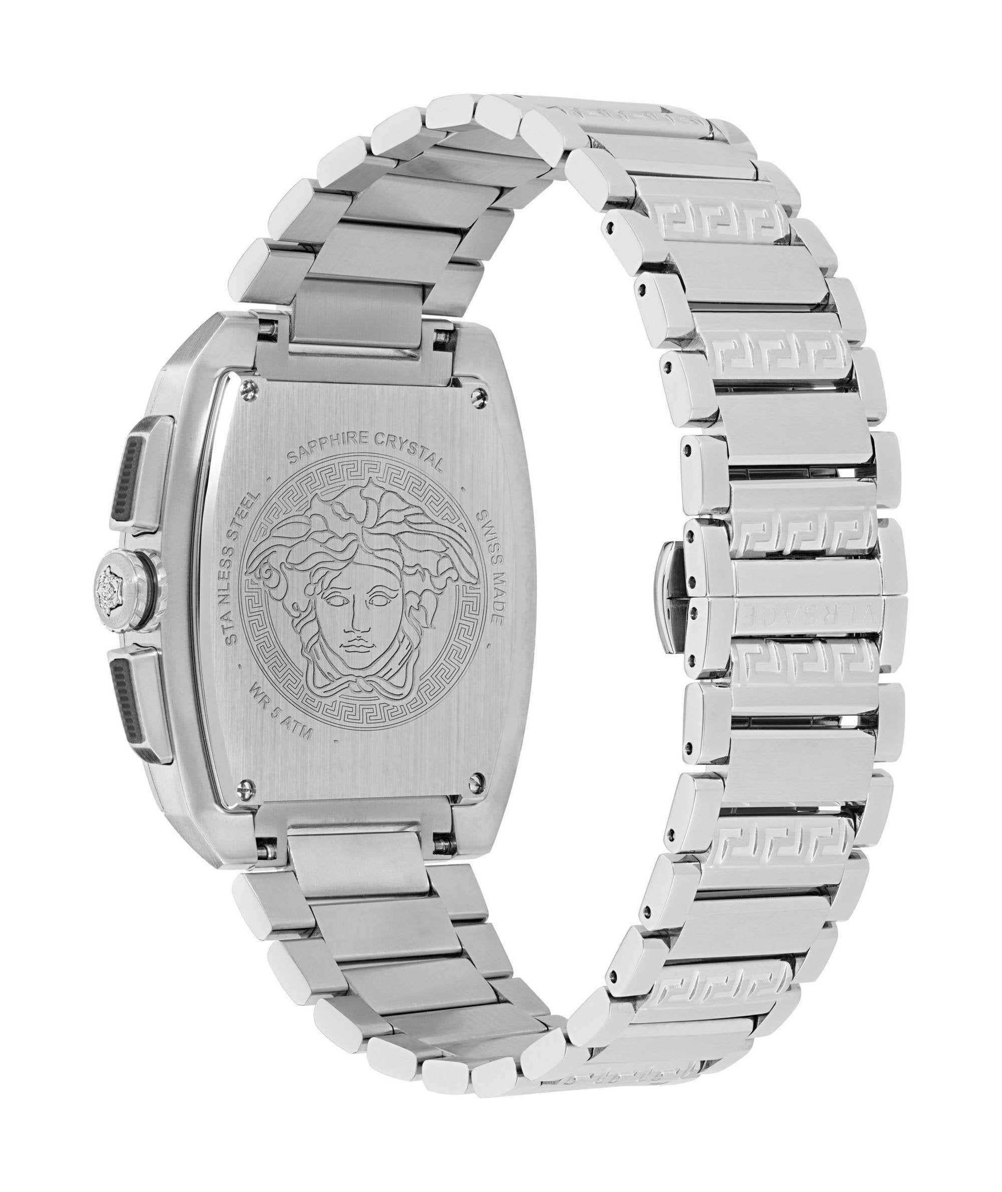 Versace Armbanduhr Herren Dominus Silber Schwarz VE6H00925