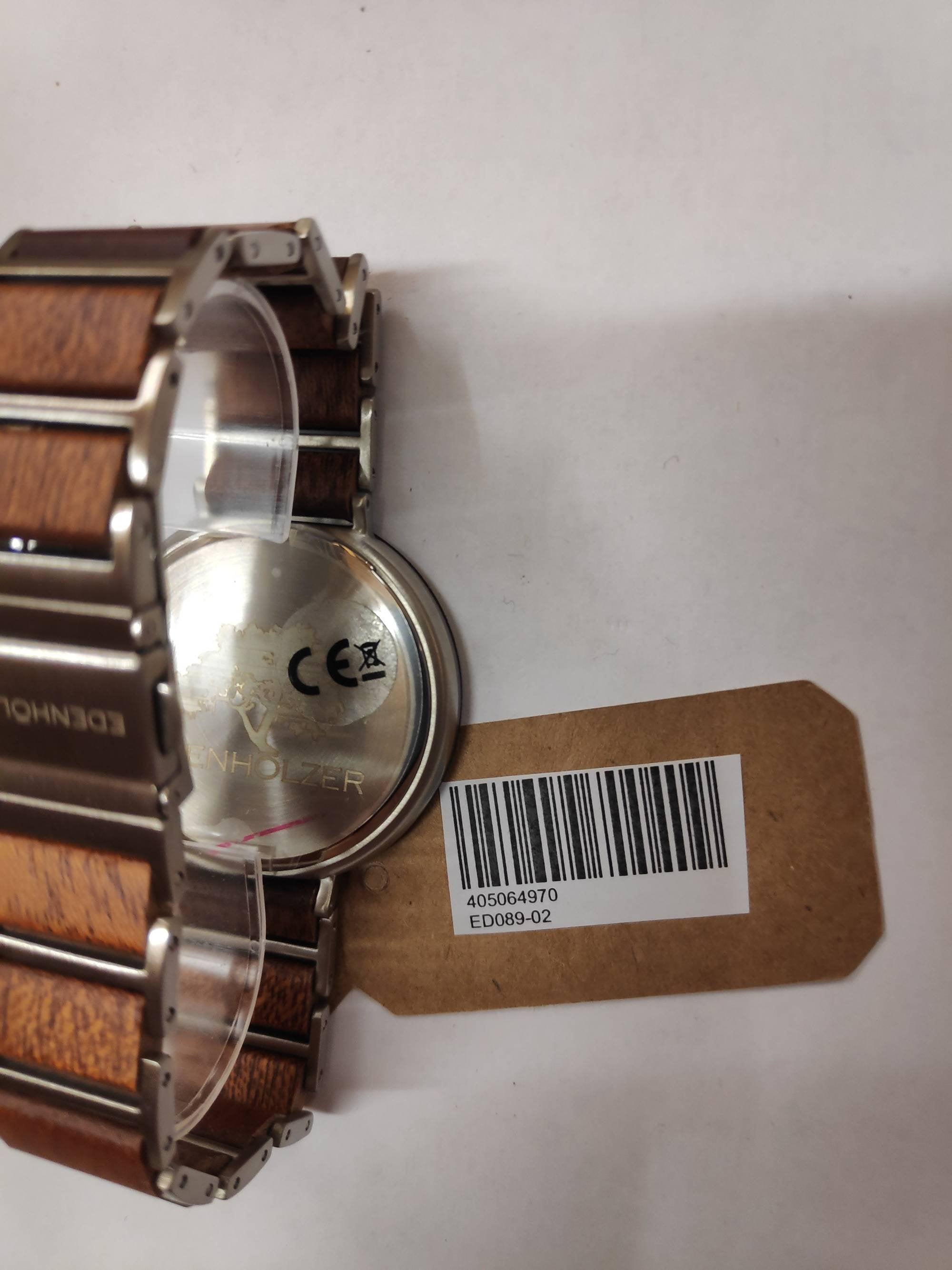 Edenhölzer Holzuhr Damen Armbanduhr Quarz Holzarmband Uhr Hardlex Flores