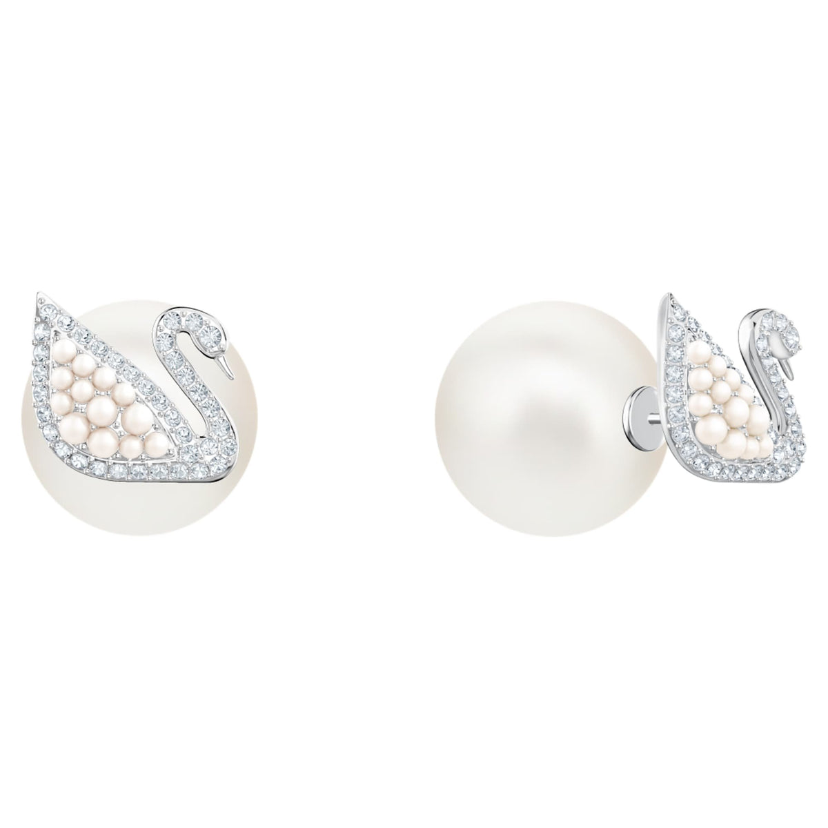 Swarovski Ohrringe Damen Iconic Swan Weiß Silberfarben 5416591