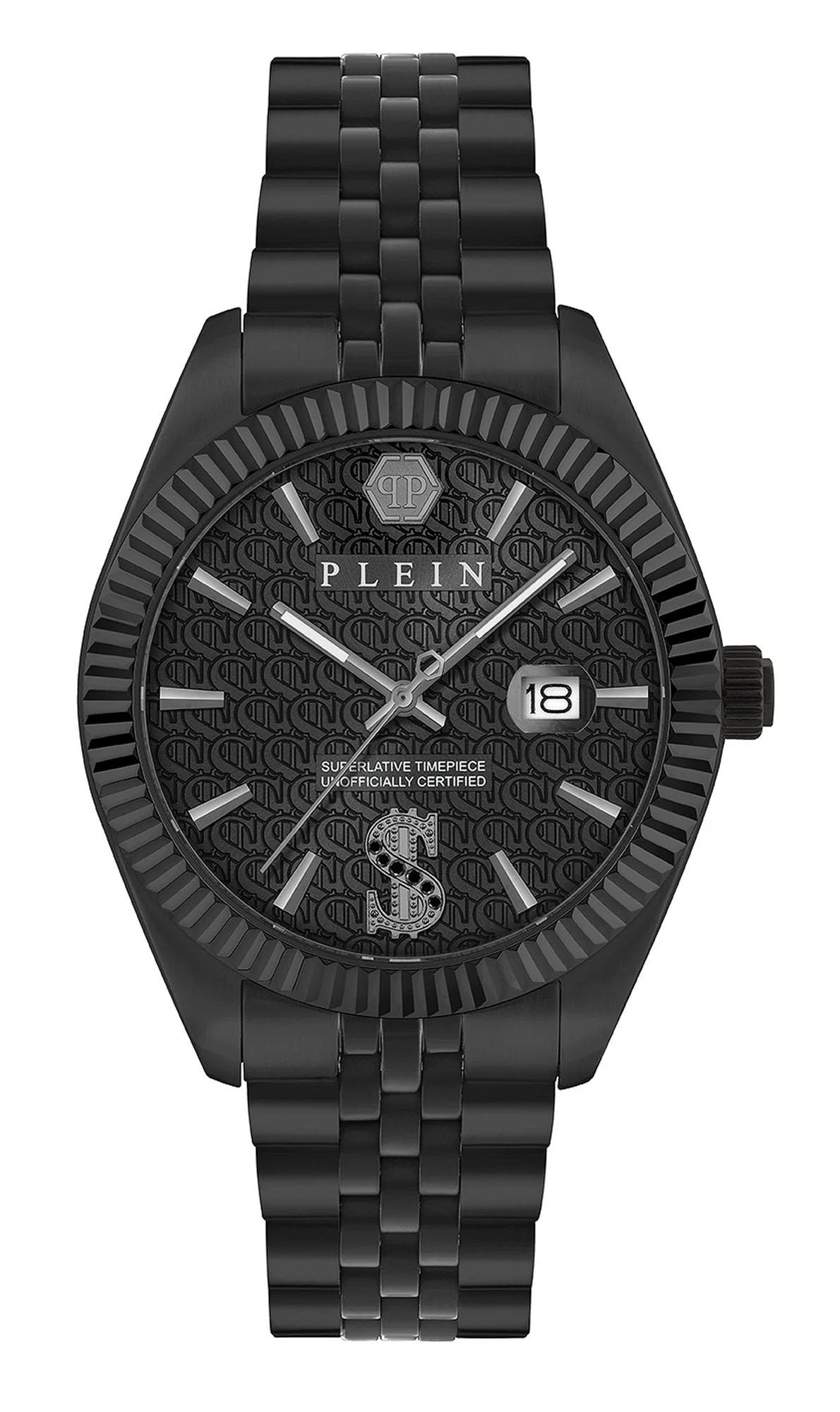 Philipp Plein Uhr Herren Date Superlative Crystal schwarz PWMFA1125