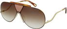 Chloe CE154S Metall-Sonnenbrille Havana/Brown Unisex Erwachsene Mehrfarbig, Standard