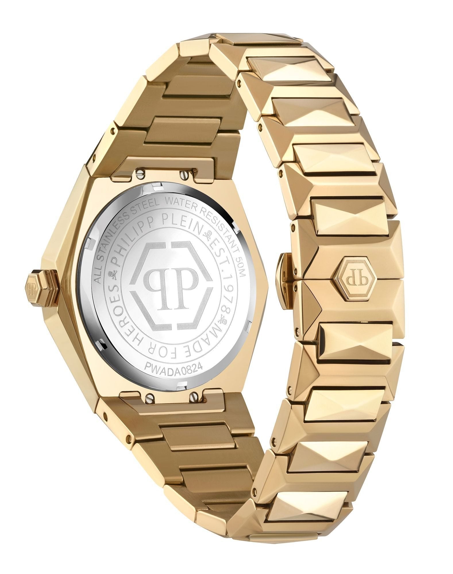Philipp Plein Uhr Damen The $Kull Spikes Lady Gold/Schwarz PWADA0524