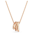 Swarovski Halskette Damen Hyperbola Pendant 3 Row weiß roségold 5701494