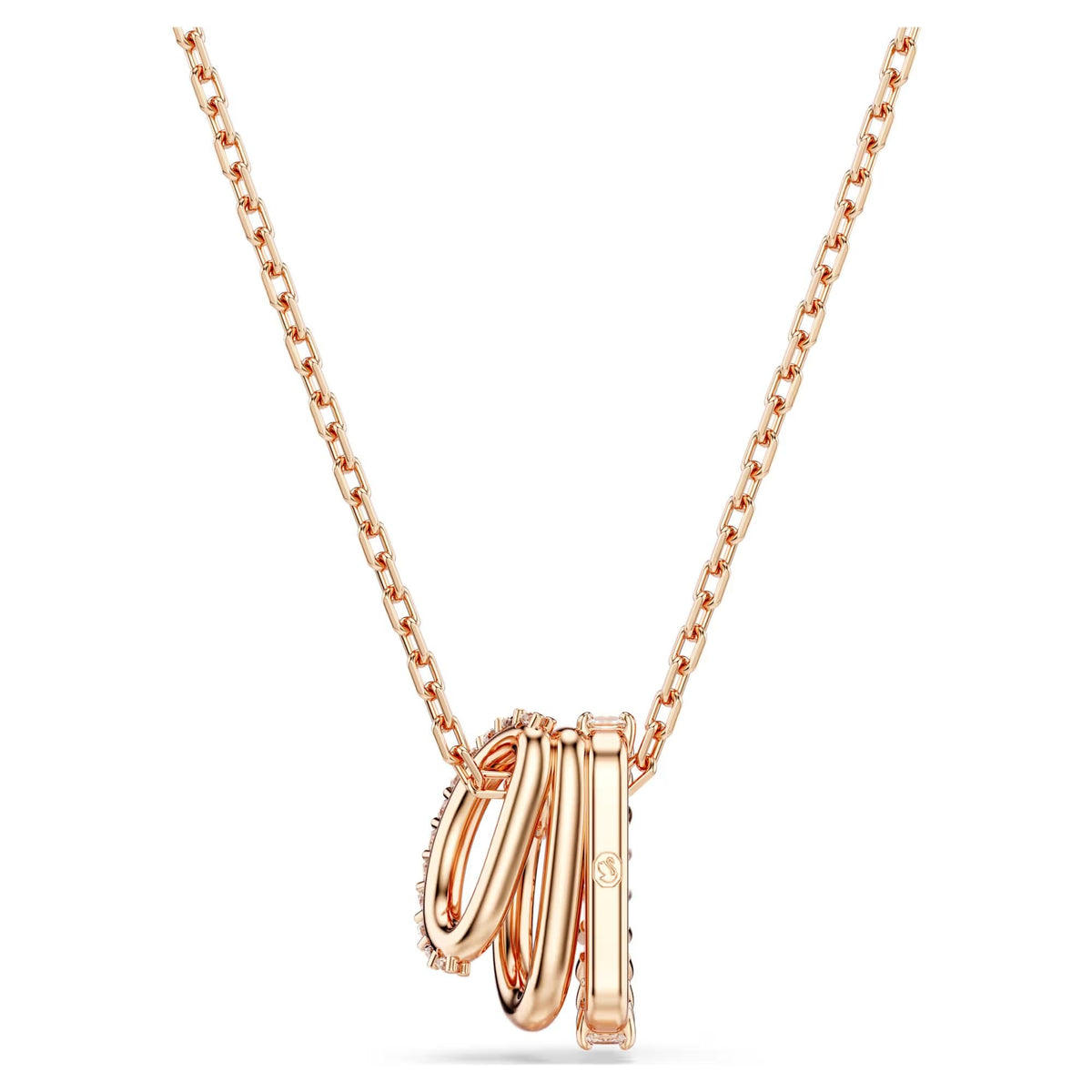 Swarovski Halskette Damen Hyperbola Pendant 3 Row weiß roségold 5701494