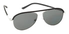 Liebeskind Damen Sonnenbrille schwarz-Matt/ Silber 57-12-145 10258-00620