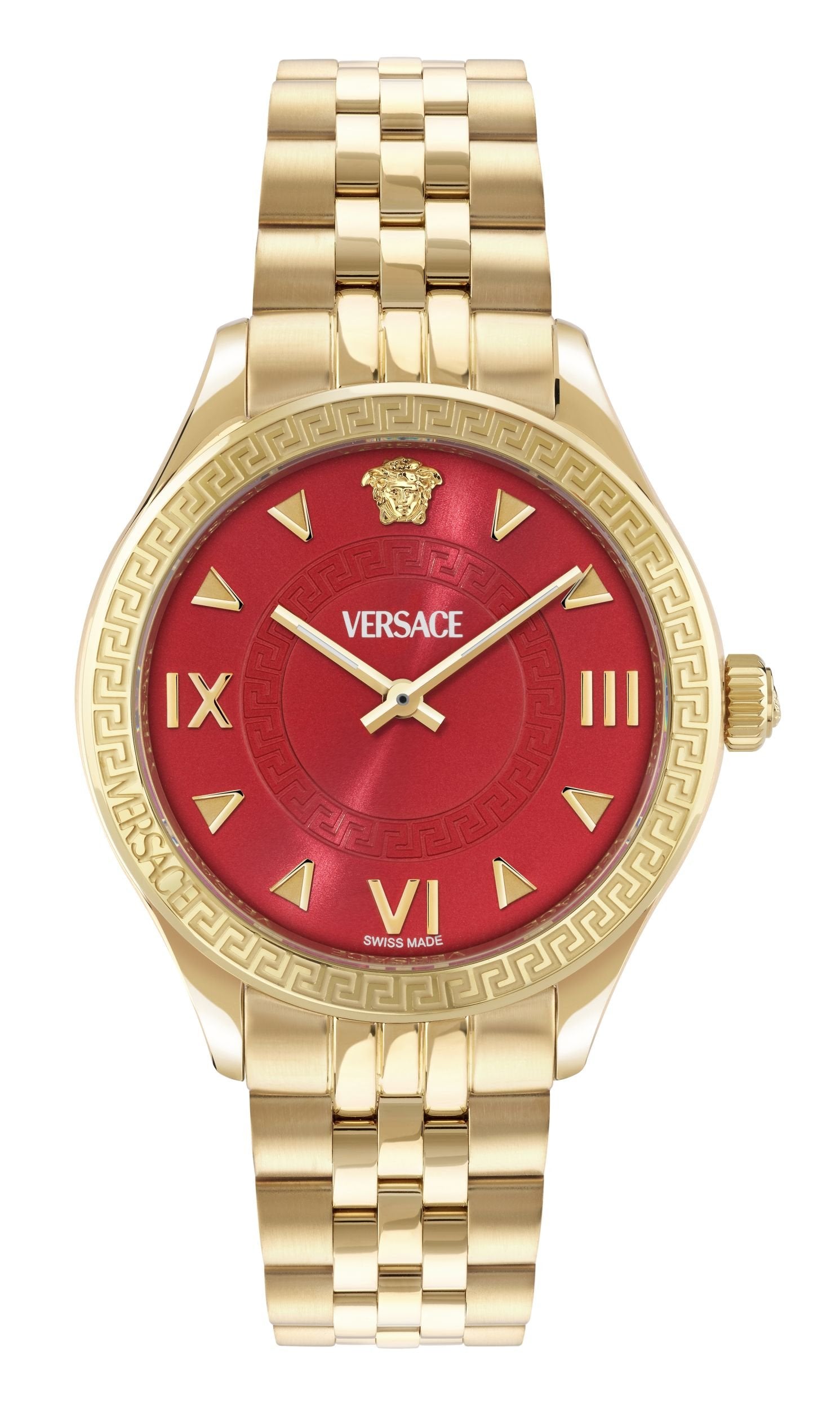 Versace Uhr Damen Hellenyium Lady gold, rot 35 mm VE2S01325