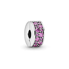 Pandora Damen-Charm Pavé Glanz-Clip 925 Silber Zirkonia lila-791817CFP