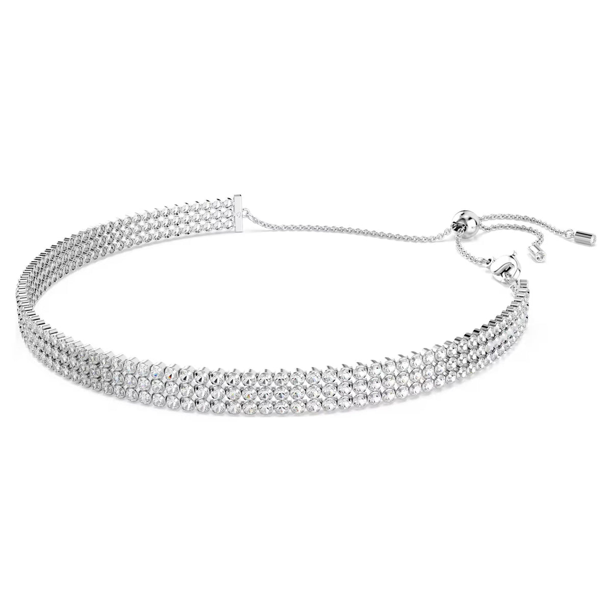 Swarovski Halskette Damen Matrix Tennis Choker Weiß rhodiniert 5685755
