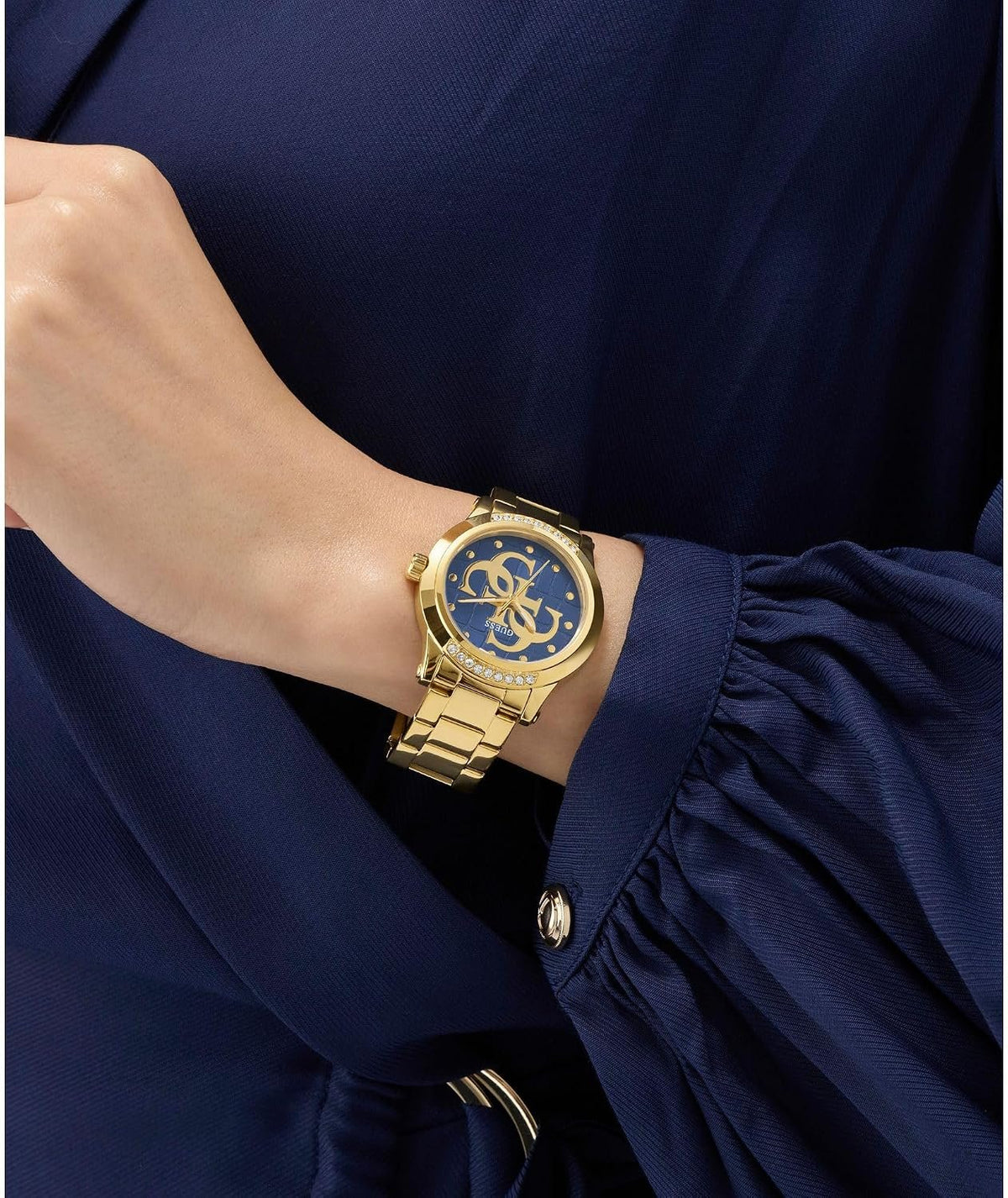 Guess Armbanduhr Damen Ladies Gold Tone Analog Watch Gold GW0861L6